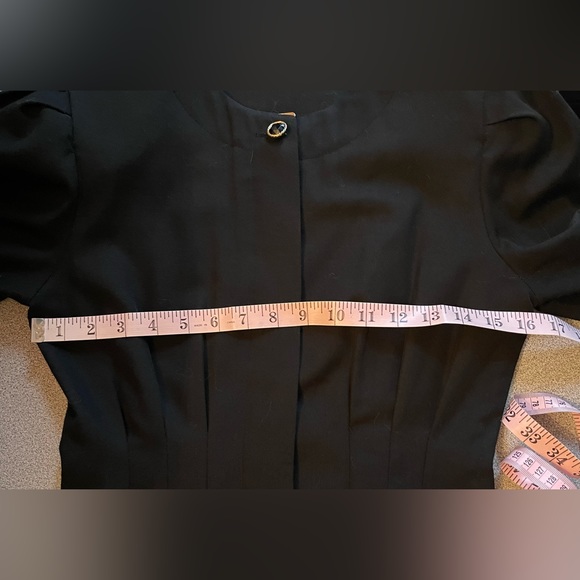 Vintage Braemar By Diana Charles Black Dress Size 4 - Picture 9 of 12